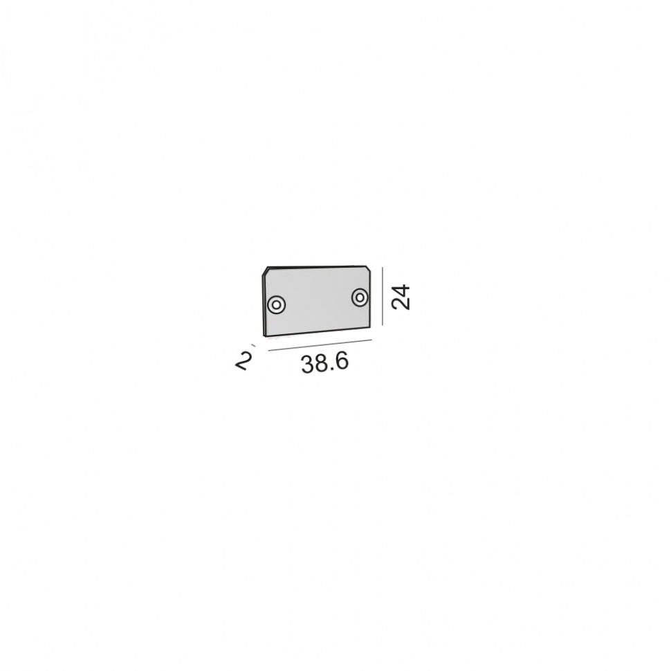Комплект заглушок для PROFILE CENTRAL 2, 2 шт (12.3524.EC)
