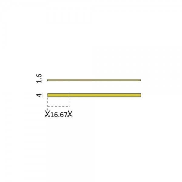 Світлодіодна гнучка COF стрічка. L2500mm, w4mm, h1.6mm, 2700K, 9W/m, 24V, ціна за м.п. (11.24.COF4.09.20.025.927)